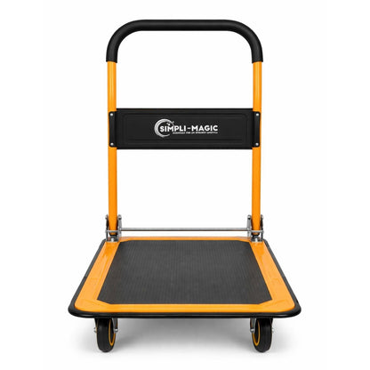 Simpli-Magic Foldable Platform Push Cart Hand Truck Dolly, 330 lb Capacity, Steel Flatbed with Swivel Wheels