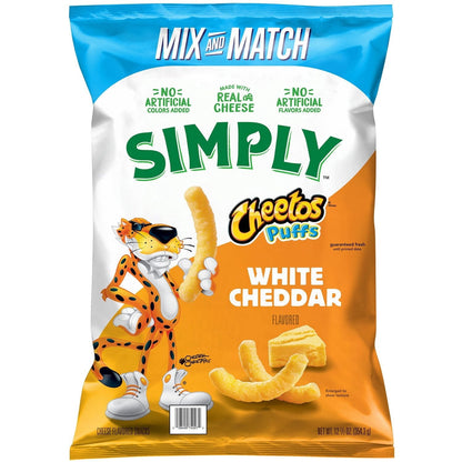 Simply Cheetos White Cheddar Puffs, 12.5 oz. (PACK OF 3 )