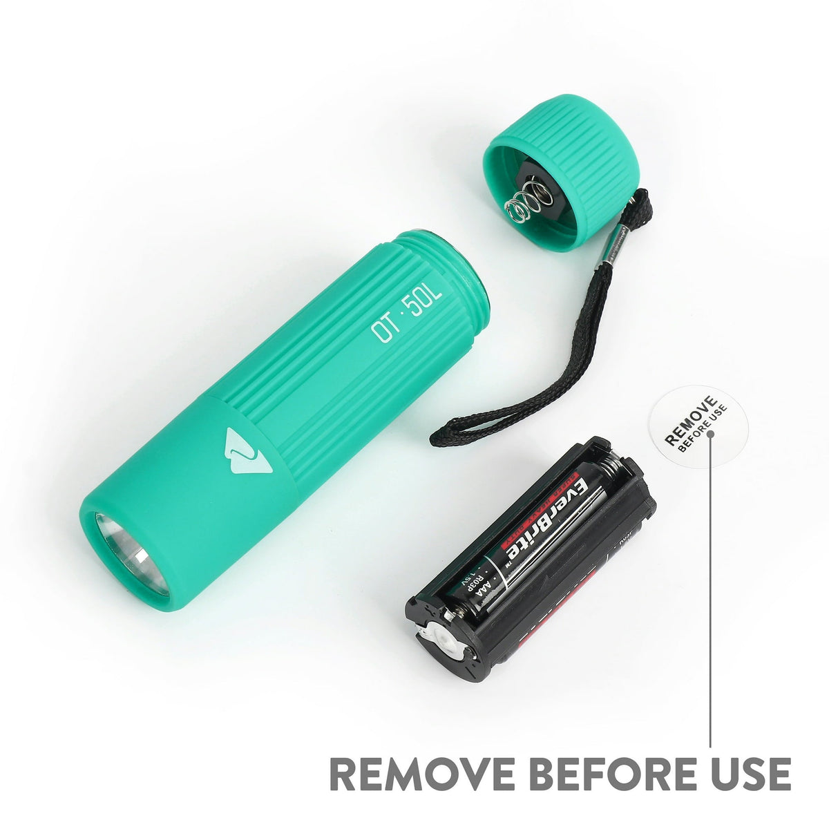 Ozark Trail Single Mini LED Flashlight, 50 Lumens, Handheld, 3 AAA Batteries