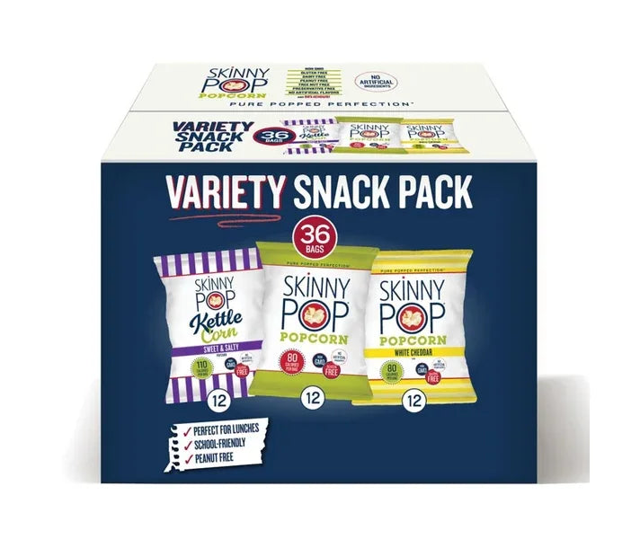 Skinny Pop Skinny Pop Popcorn, Variety Pack, 0.5 oz (36-pk)