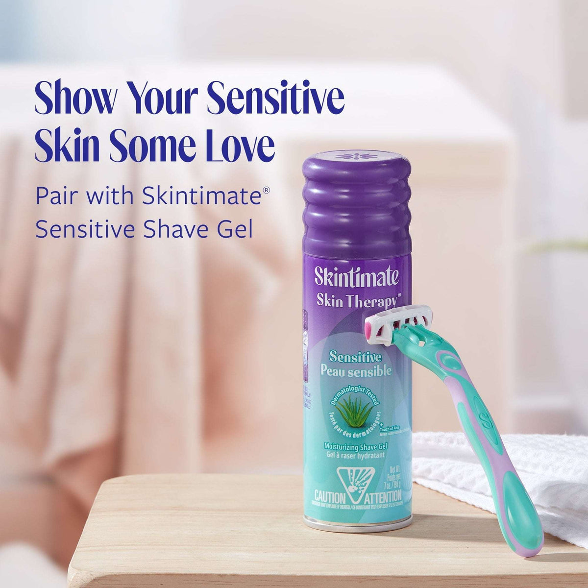 Skintimate Sensitive Women's 4-Blade Disposable Razors, 4 Count