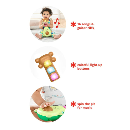 Skip Hop Farmstand Rock-a-Mole Guitar Baby Toy for Ages 6m+