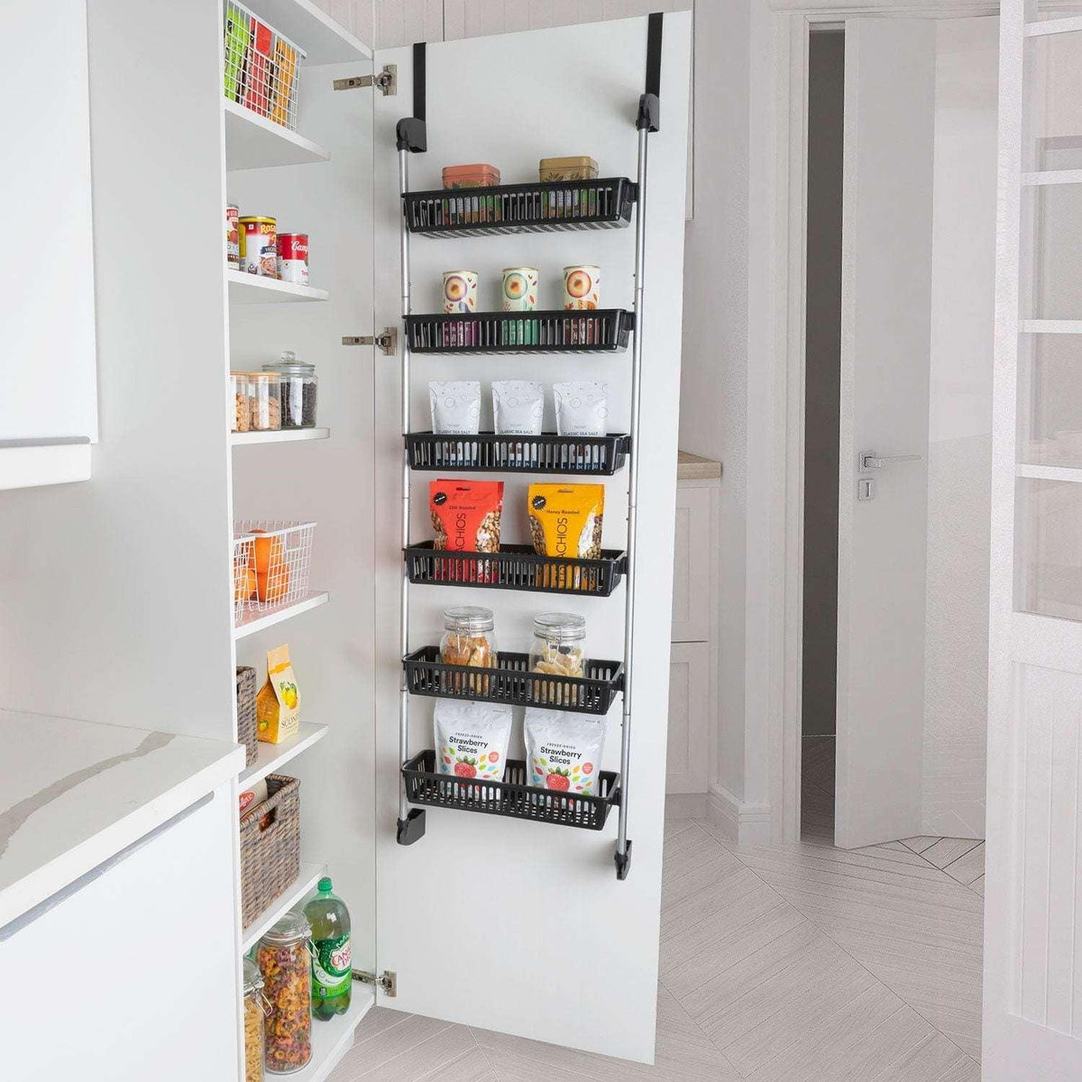 Smart Design 6-Tier Pantry Organizer with 6 Full Baskets, Choose Color
