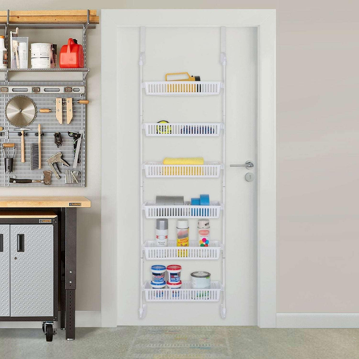 Smart Design 6-Tier Pantry Organizer with 6 Full Baskets, Choose Color