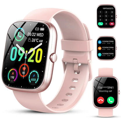 Smart Watch Fits for Android and iPhone, IP68 Waterproof Smartwatch for Women Men 100+ Sports Modes 1.91-inch Fitness Tracker, Smart Watch with Bluetooth Call(Answer/Make Calls), for Gift Black