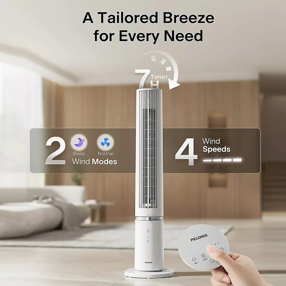 Pelonis 40" SmartClean Tower Fan