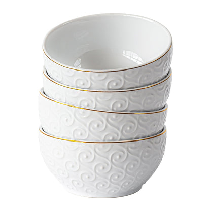 Sofia Home 4 Pack White Stoneware Bowls By Sofia Vergara