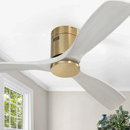 Sofucor 52 Inch Modern Flush Mount Ceiling Fan with Wood Blades
