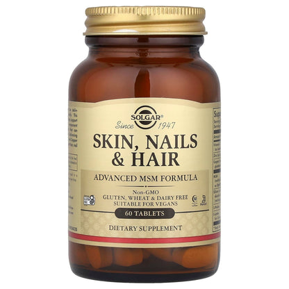Halal Solgar, Skin, Nails & Hair, Advanced MSM Formula, Tablets
