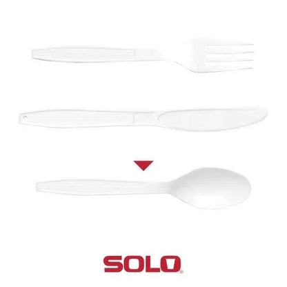 Solo Heavyweight Plastic Spoon, White, 500-count