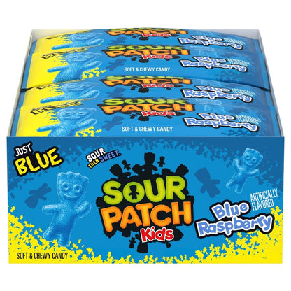 Sour Patch Kids Soft and Chewy Candy, Blue Raspberry, 2 oz, 24-count