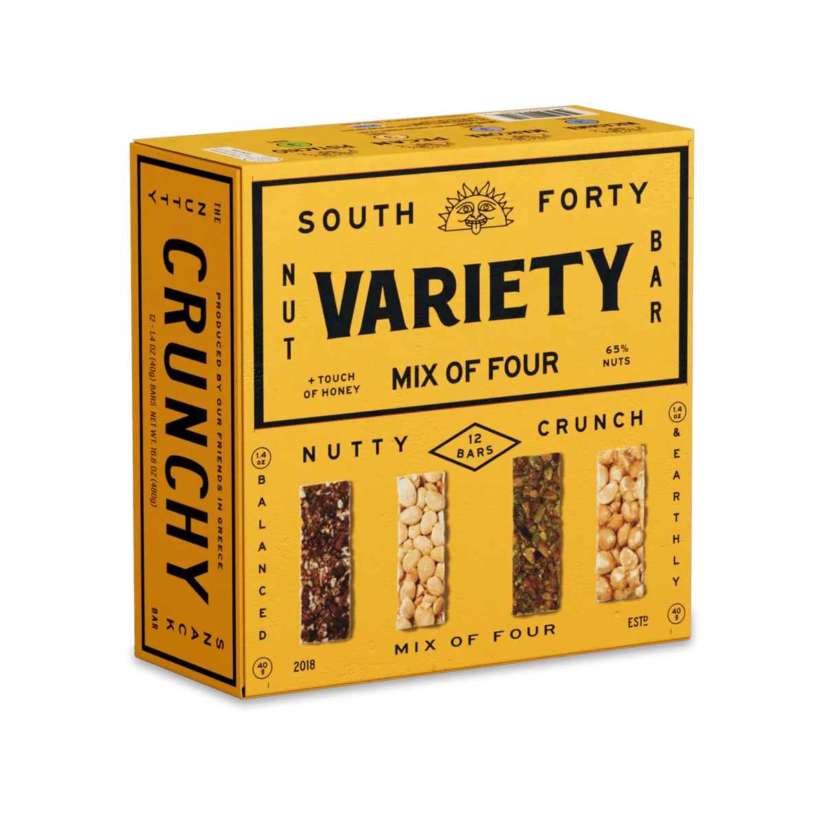 South 40 Snacks Crunchy Pistachio Nut Bars, 12 pack