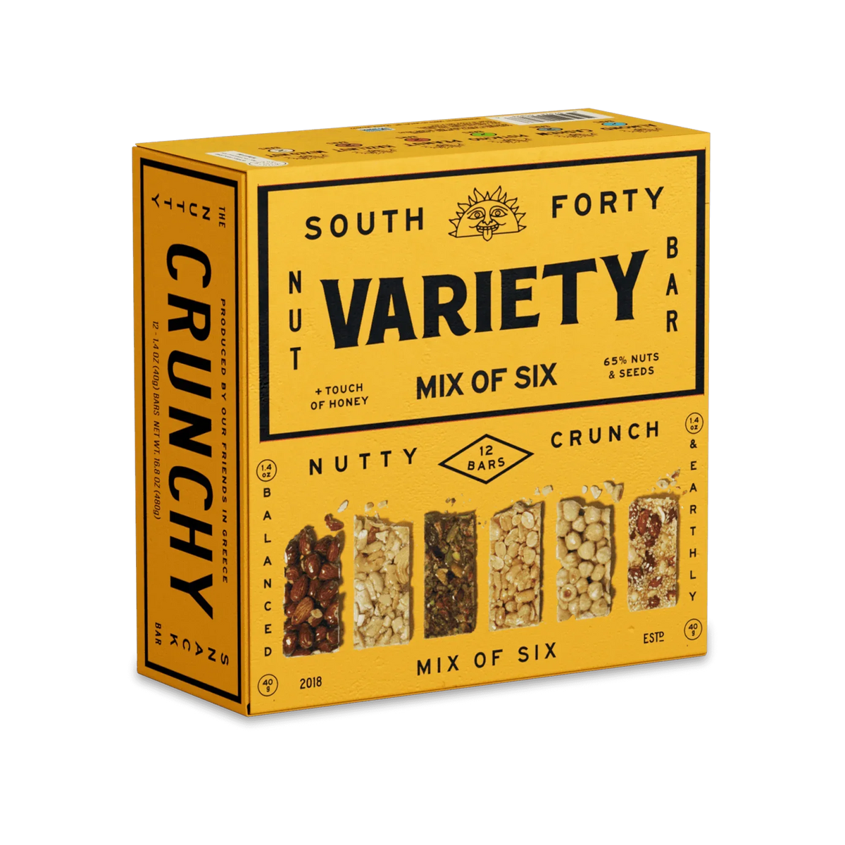 South 40 Snacks Crunchy Pistachio Nut Bars, 12 pack