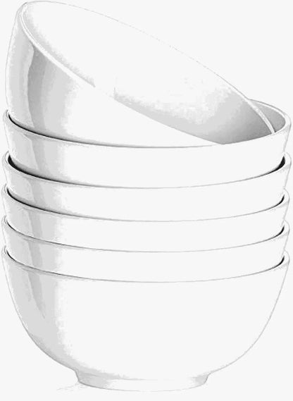 Delling Ceramic Soy Sauce Dipping Bowls, 4oz, Set of 6, White