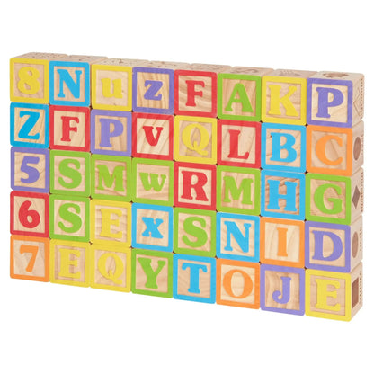 Spark Create Imagine ABC Wooden Blocks, 40 Pieces, Baby and Toddler Toys for Ages 18 months and older