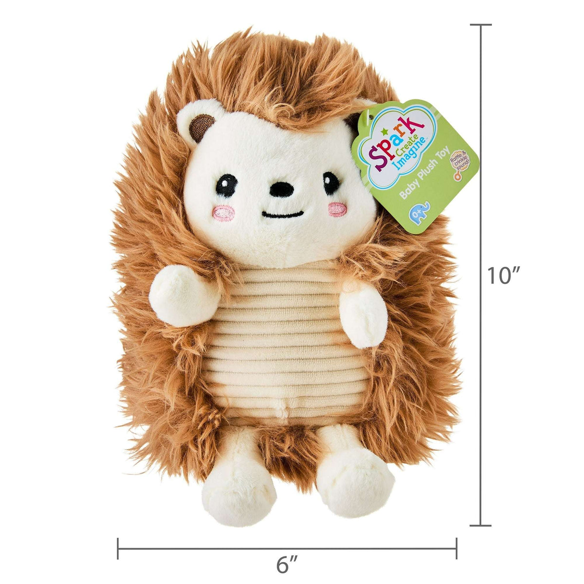 Spark.Create.Imagine Hedgehog Plush Toy, 10"