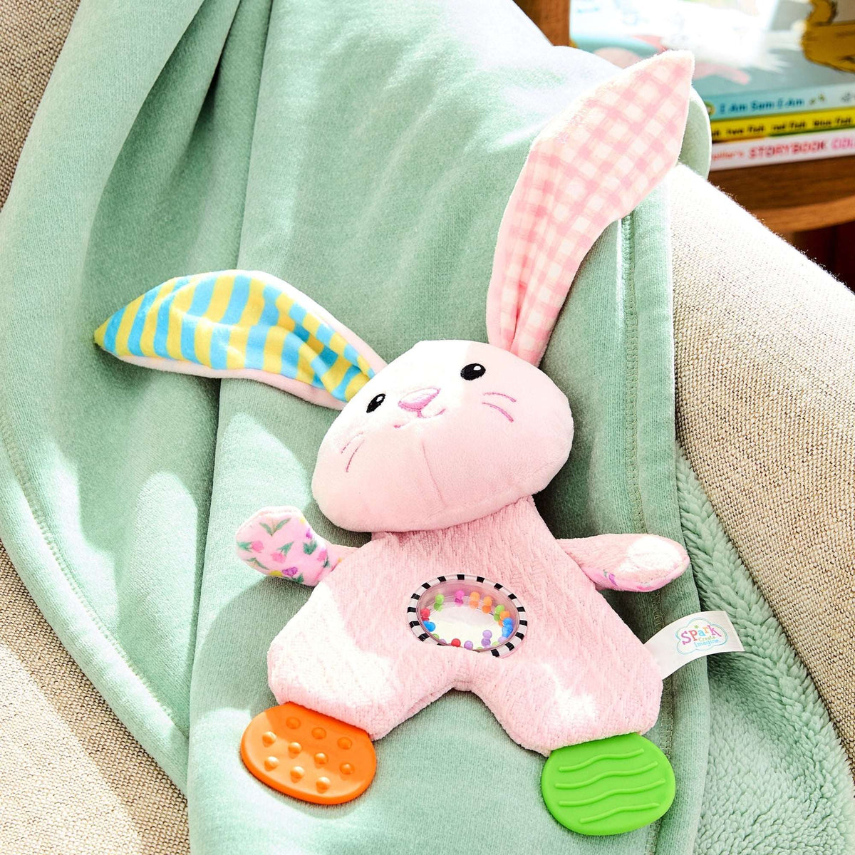 Spark.Create.Imagine Snuggle Bunny, Pink, 9.5"
