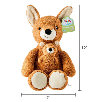 Spark Create Imagine Kangaroo Plush Toy Brown, 14inch
