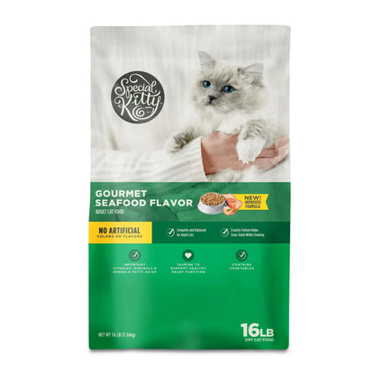 Special Kitty Gourmet Formula Seafood Blend Flavor Dry Cat Food, 3.15 lb Bag