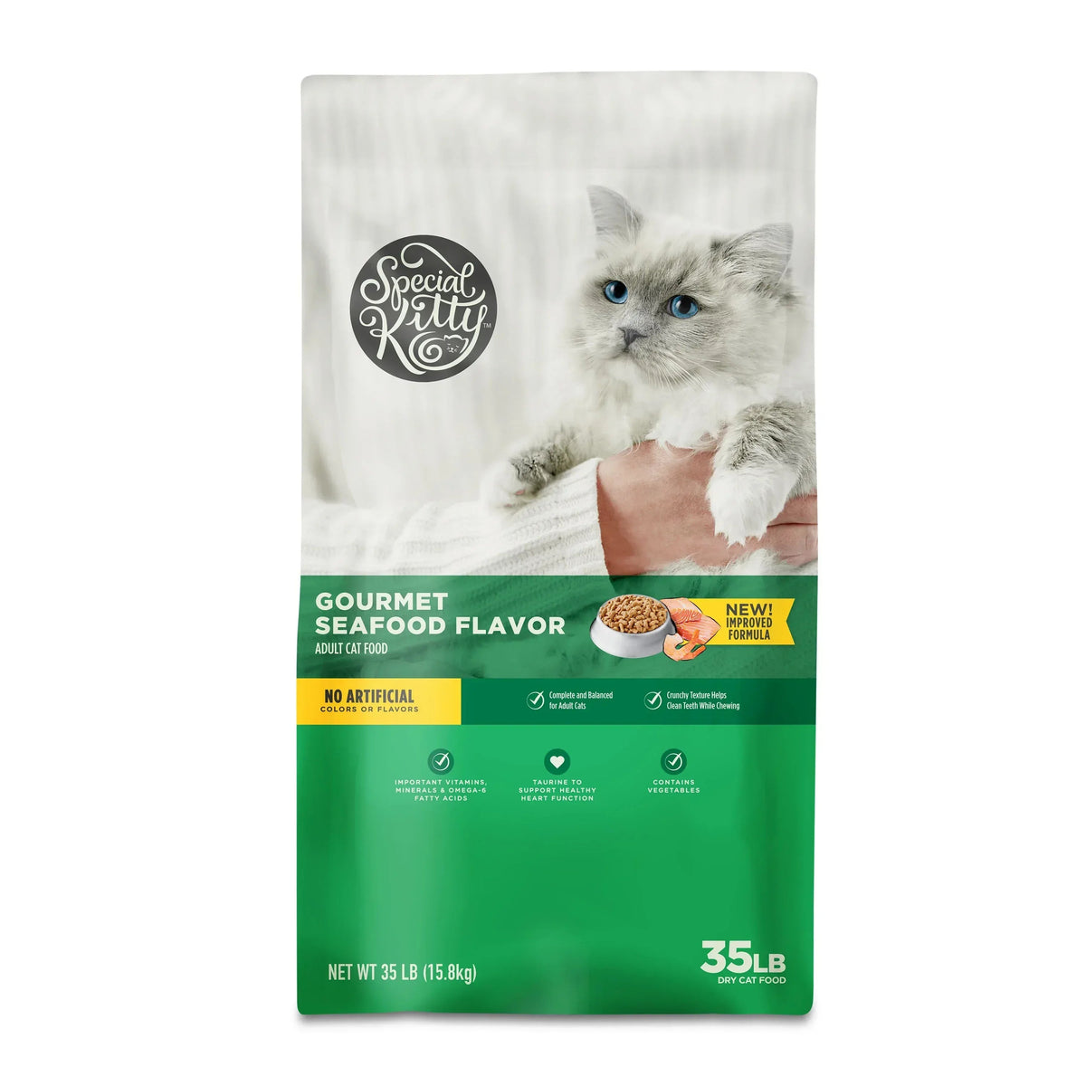 Special Kitty Gourmet Formula Seafood Blend Flavor Dry Cat Food, 3.15 lb Bag