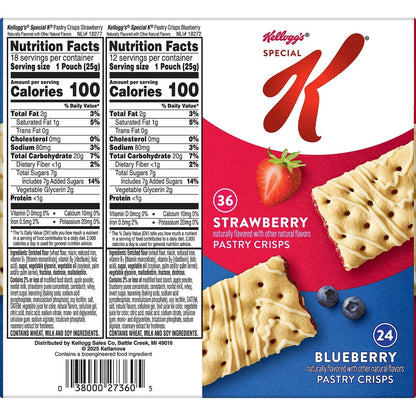 Special K Pastry Crisp Bars, Variety Pack, 60 ct.