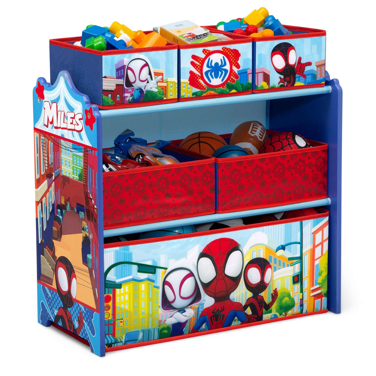 Bluey Design and Store 6 Bin Toy Storage Organizer by Delta Children