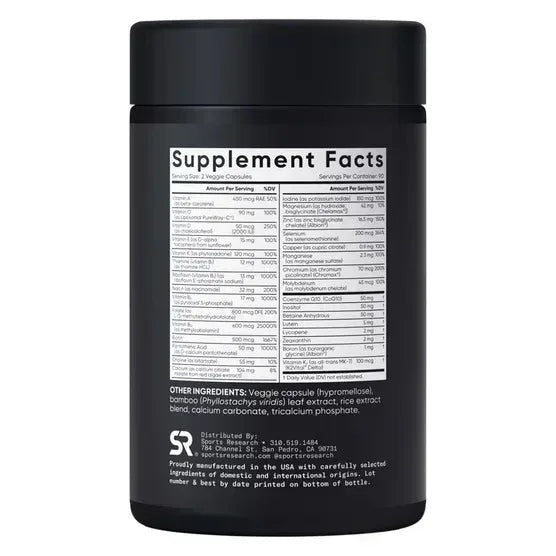 Sports Research Advanced Multivitamin, 180 Veggie Capsules