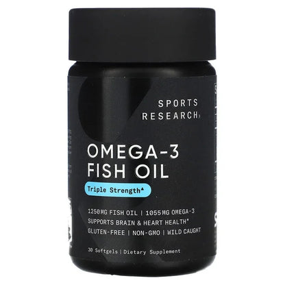 Sports Research, Omega-3 Fish Oil, Triple Strength , Softgels