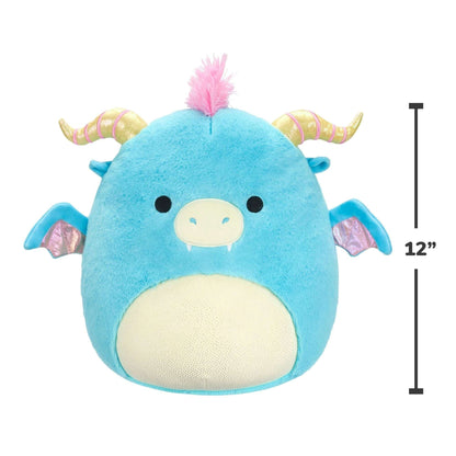 Squishmallows FuzzAMallow Official 12 inch Byron the Pastel Dragon - Child's Ultra Soft Plush Toy