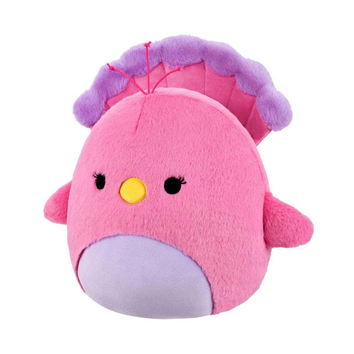 Squishmallows FuzzAMallow Official 12 inch Sweetpea the Pink and Purple Peacock - Child's Ultra Soft Plush Toy