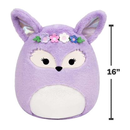 Squishmallows FuzzAMallow Official 16 inch Cadence the Lavender Fennec Fox - Child's Ultra Soft Plush Toy