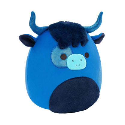 Squishmallows Official 10 inch Osgood the Dark Blue Highland Cow - Child's Ultra Soft Stuffed Plush Toy