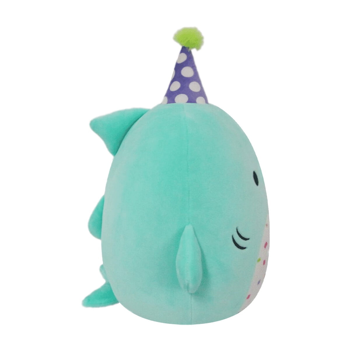 Squishmallows Original 10 inch Sharon the Teal Shark With Party Hat Confetti Belly - Child's Ultra Soft Plush Toy