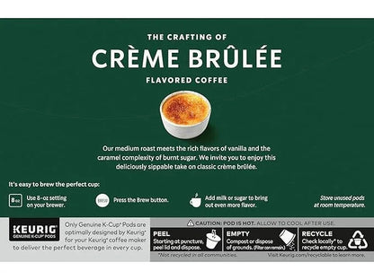 Starbucks Crème Brulée Flavored Blonde Roast Single Cup Coffee for Keurig Brewers, 10 Count - Pack of 2