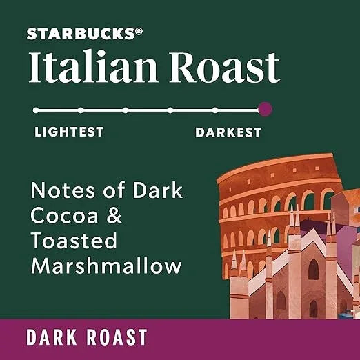 Starbucks Ground Coffee, Dark Roast Hot or Iced Coffee, Italian Roast