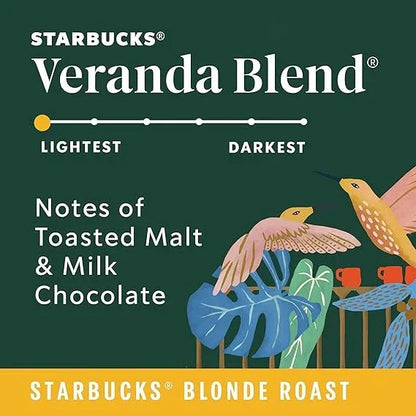 Starbucks K-Cup Coffee Pods, Starbucks Blonde Roast Hot or Iced Coffee, Veranda