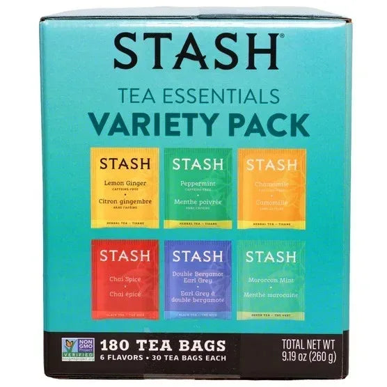Stash Tea Essentials, Variety Pack, 180-count