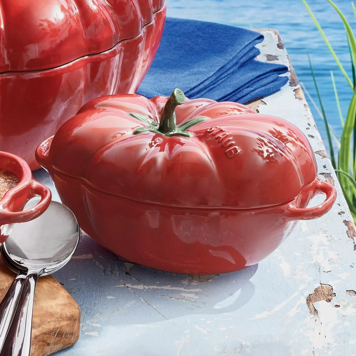 Staub Tomato Mini Stoneware Cocotte
