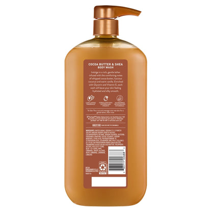 (2 PACK )Suave Cocoa Butter + Shea Moisturizing Body Wash with Glycerin & Vitamin E, 30 FL OZ Pump