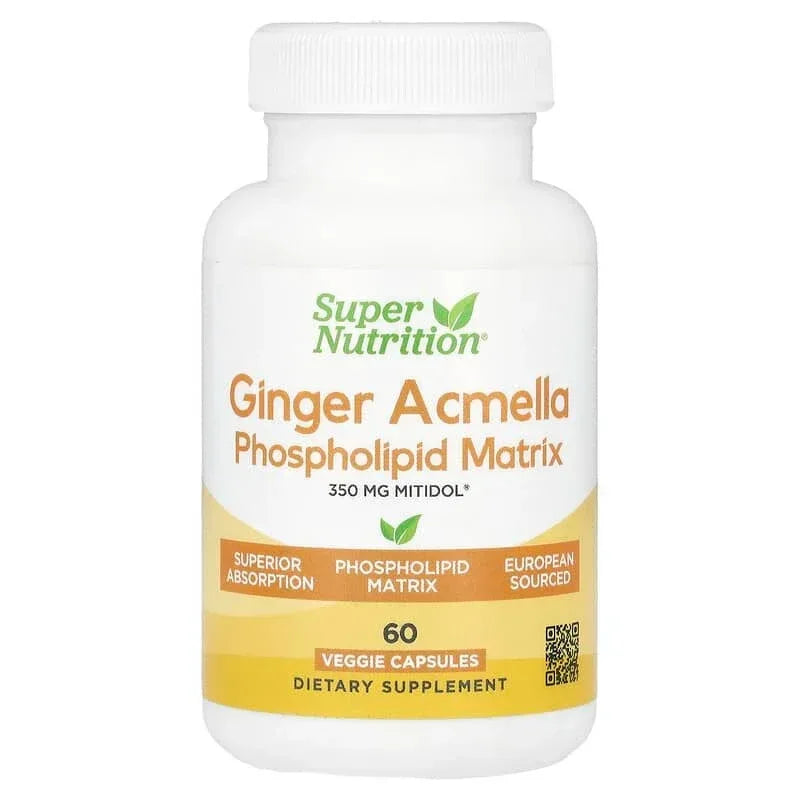 Super Nutrition, Ginger Acmella Phospholipid Matrix with Ginger Extract and Acmella Extract, 60 Veggie Capsules