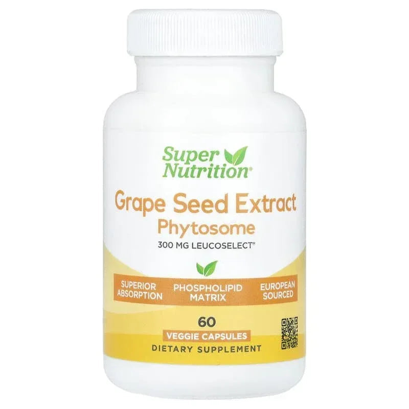Super Nutrition, Grape Seed Phytosome, 300 mg, 60 Veggie Capsules