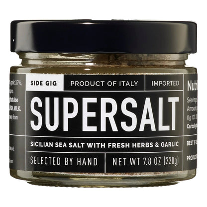 SuperSalt by Side Gig, Premium Sicilian Sea Salt Blend, 3 Pack, 15.6 oz. Total