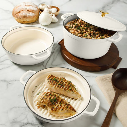 Sur La Table Enameled Cast Iron Stackable Cookware Set