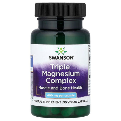 Swanson, Triple Magnesium Complex, 400 mg, Vegan Capsules