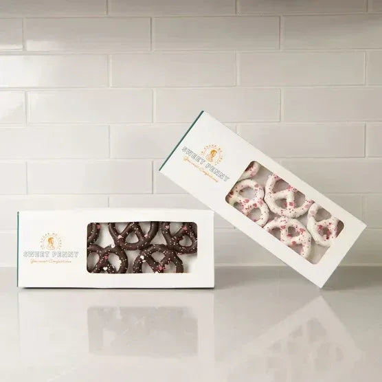 Sweet Penny, Valentine's Day White and Dark Chocolate Pretzel Assortment, 27 oz, 30-count