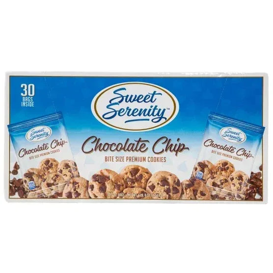 Sweet Serenity Bite Size Premium Cookies, Chocolate Chip, 2 oz, 30-count