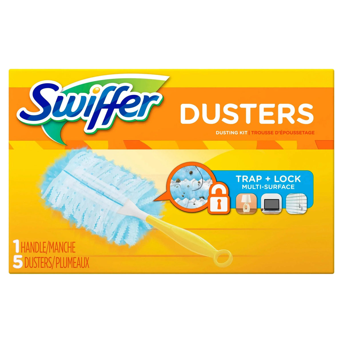 Swiffer Dusters Cleaning Kit, Feather Duster Alternative, Unscented, Includes 1 Handle + 5 Refills