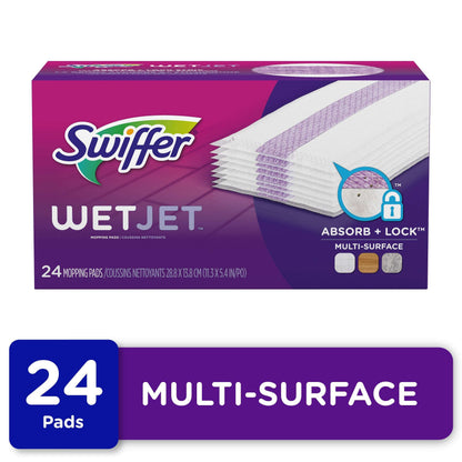 Swiffer Wet Jet Pad Refills, Unscented, 24 Count
