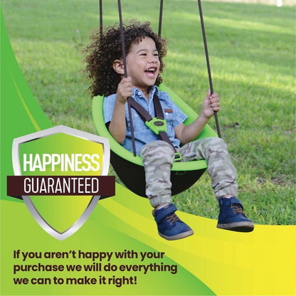 Swurfer Kiwi Baby - Toddler Swing with Foam-Lined Shell, Indoor and Outdoor Toy, Ages 6 Months+