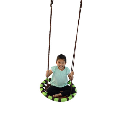 Swurfer Orbit 24" Tree Swing, Cool Feel Mesh Padded Saucer Swing Holds Up To 500 lbs